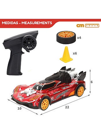 Carro telecomandado xtreme drift com obstáculos e acessórios 1:18 speed & go