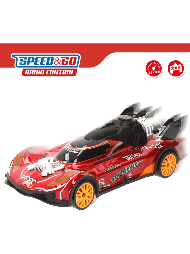 Carro telecomandado xtreme drift com obstáculos e acessórios 1:18 speed & go N/D - Kiabi