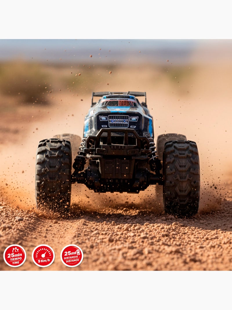 Carro todo-o-terreno de controlo remoto com rodas grandes e grande aderência 1:16 speed & go N/D - Kiabi