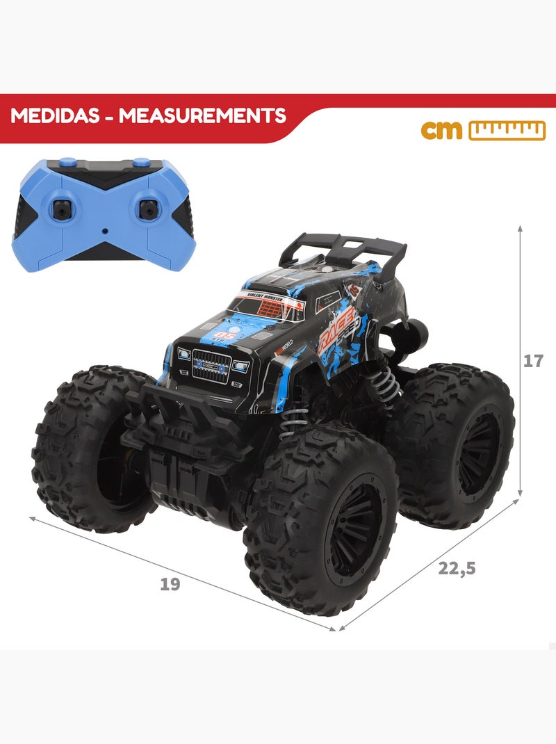 Carro todo-o-terreno de controlo remoto com rodas grandes e grande aderência 1:16 speed & go N/D - Kiabi