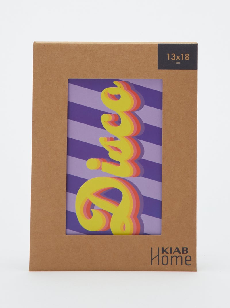 Cartaz 'Disco' 13 x 18 cm  - Kiabi Home VIOLETA - Kiabi