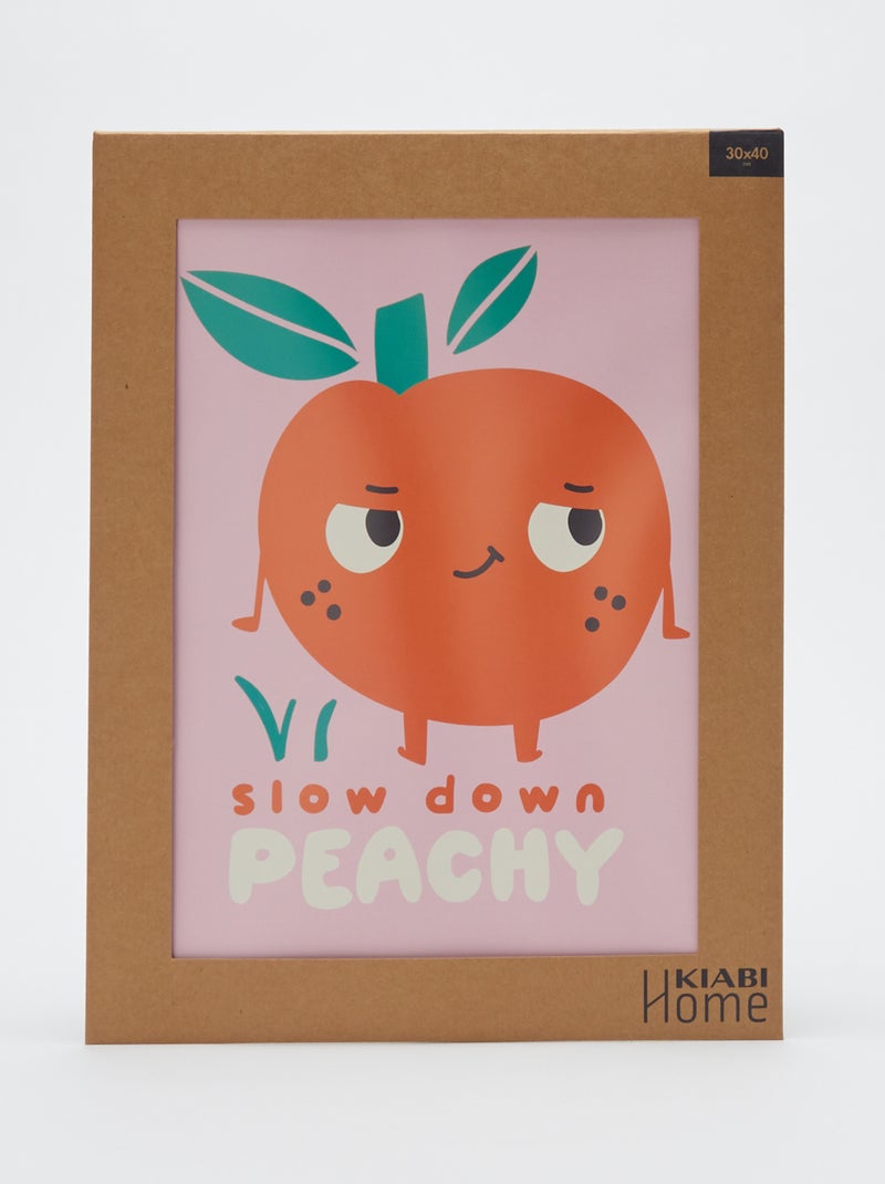 Cartaz estampado 30 x 40 cm - Kiabi Home LARANJA - Kiabi