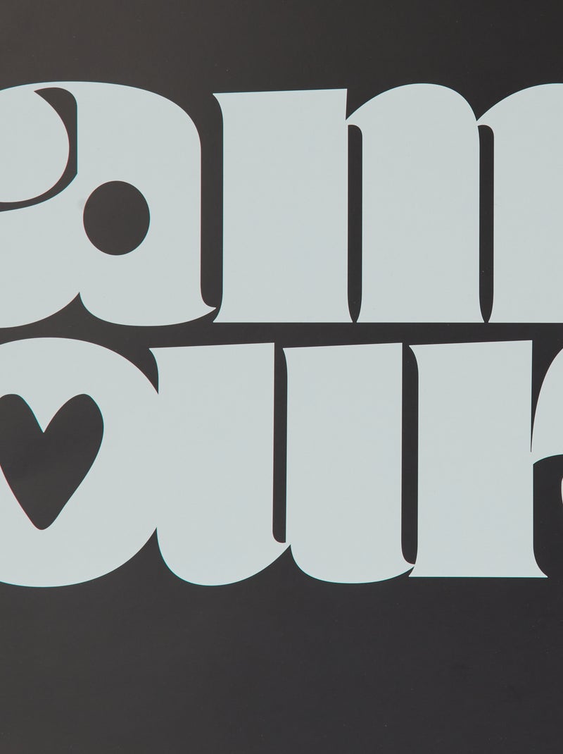 Cartaz estampado 30 x 40 cm - Kiabi Home PRETO - Kiabi