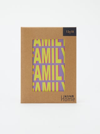 Cartaz 'Family' 13 x 18 cm  - Kiabi Home
