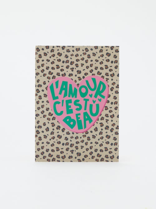 Cartaz 'L'amour c'est beau' 13 x 18 cm  - Kiabi Home - Kiabi