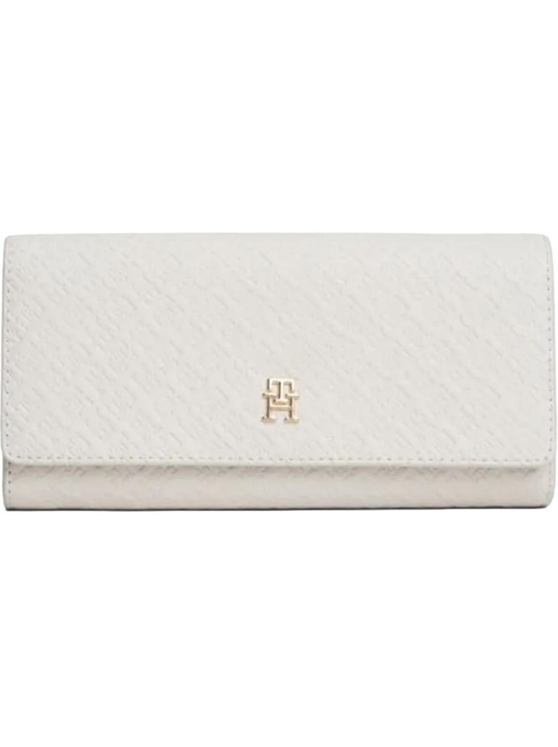Carteira branca feminina tommy hilfiger icon flap Branco - Kiabi