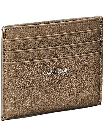 Carteira feminina taupe calvin klein jeans pebble