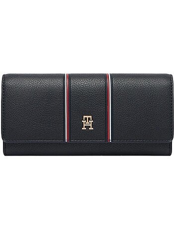 Carteira feminina tommy hilfiger icon azul marinho
