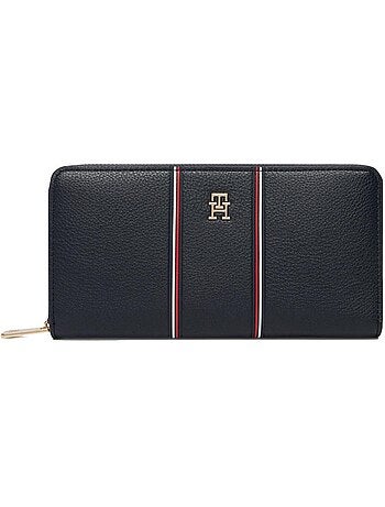 Carteira feminina tommy hilfiger icones azul marinho