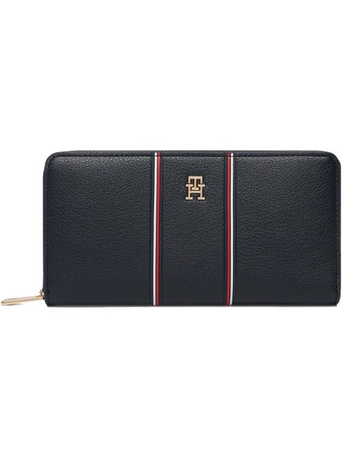Carteira feminina tommy hilfiger icones azul marinho - Kiabi