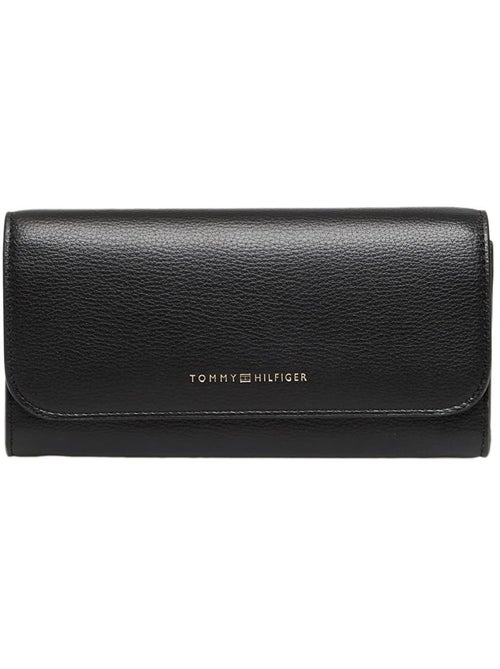 Carteira Grande Tommy Hilfiger TH Flag Preta - Kiabi Carteira Grande Tommy Hilfiger TH Flag Preta - Kiabi
