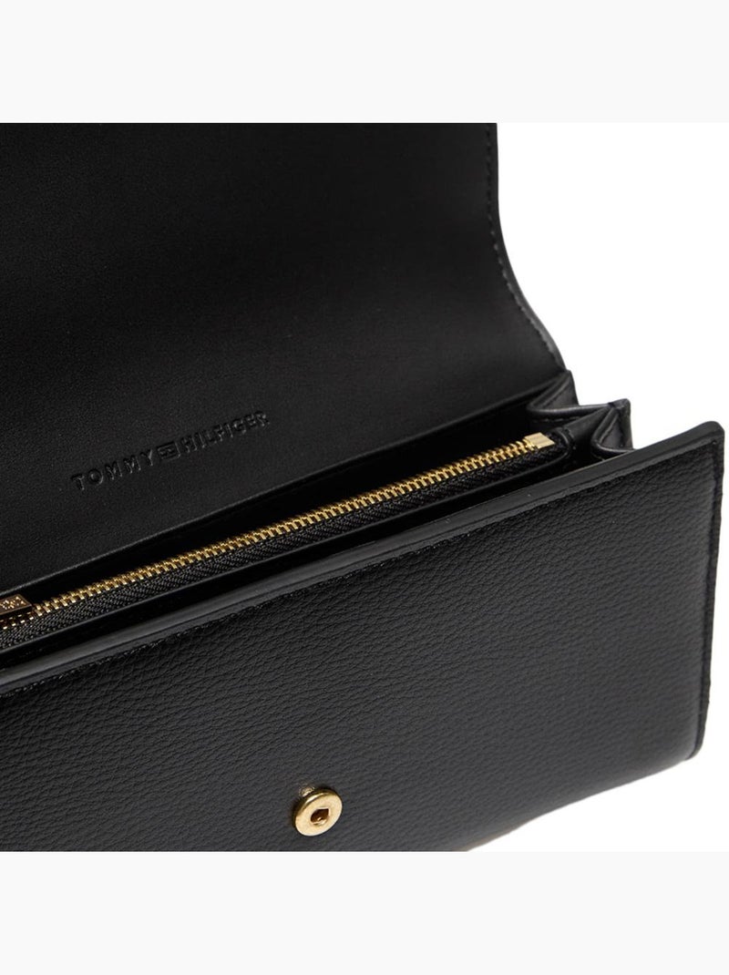 Carteira Grande Tommy Hilfiger TH Flag Preta Preto - Kiabi