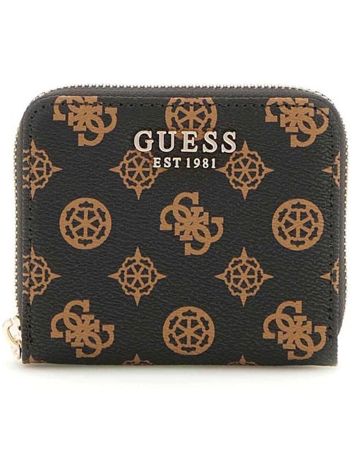 Carteira guess laurel pequena castanha para mulher - Kiabi