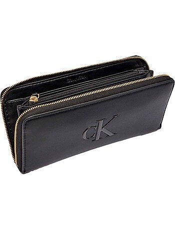 Carteira Masculina Preta Calvin Klein Jeans Bold para Homem