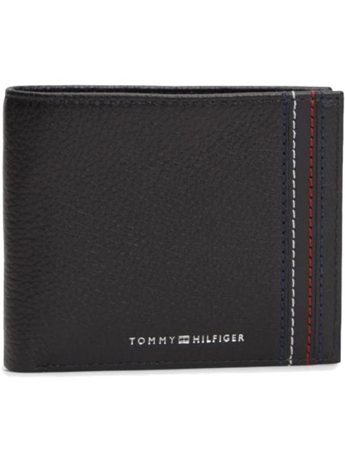 Carteira masculina tommy hilfiger th central com porta-moedas preta - Kiabi