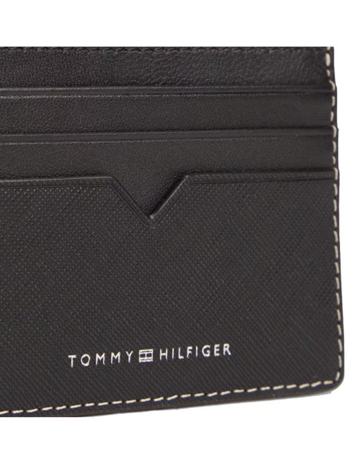 Carteira tommy hilfiger saffiano preta para homem - Kiabi