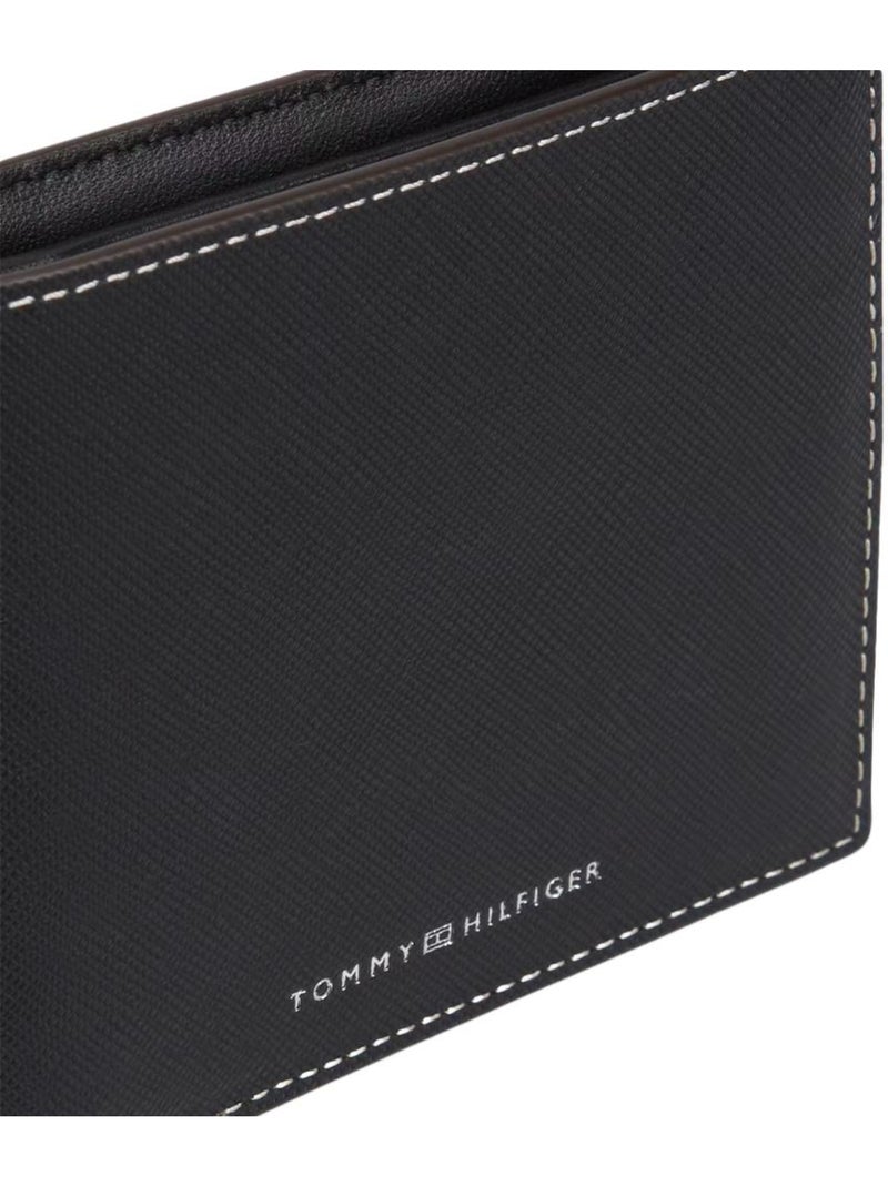Carteira tommy hilfiger saffiano preta para homem Preto - Kiabi