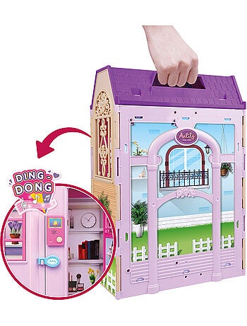 Casa de bonecas com boneca de 30 cm e mais de 60 acessórios isabella