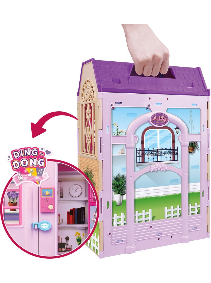 Casa de bonecas com boneca de 30 cm e mais de 60 acessórios isabella N/D - Kiabi