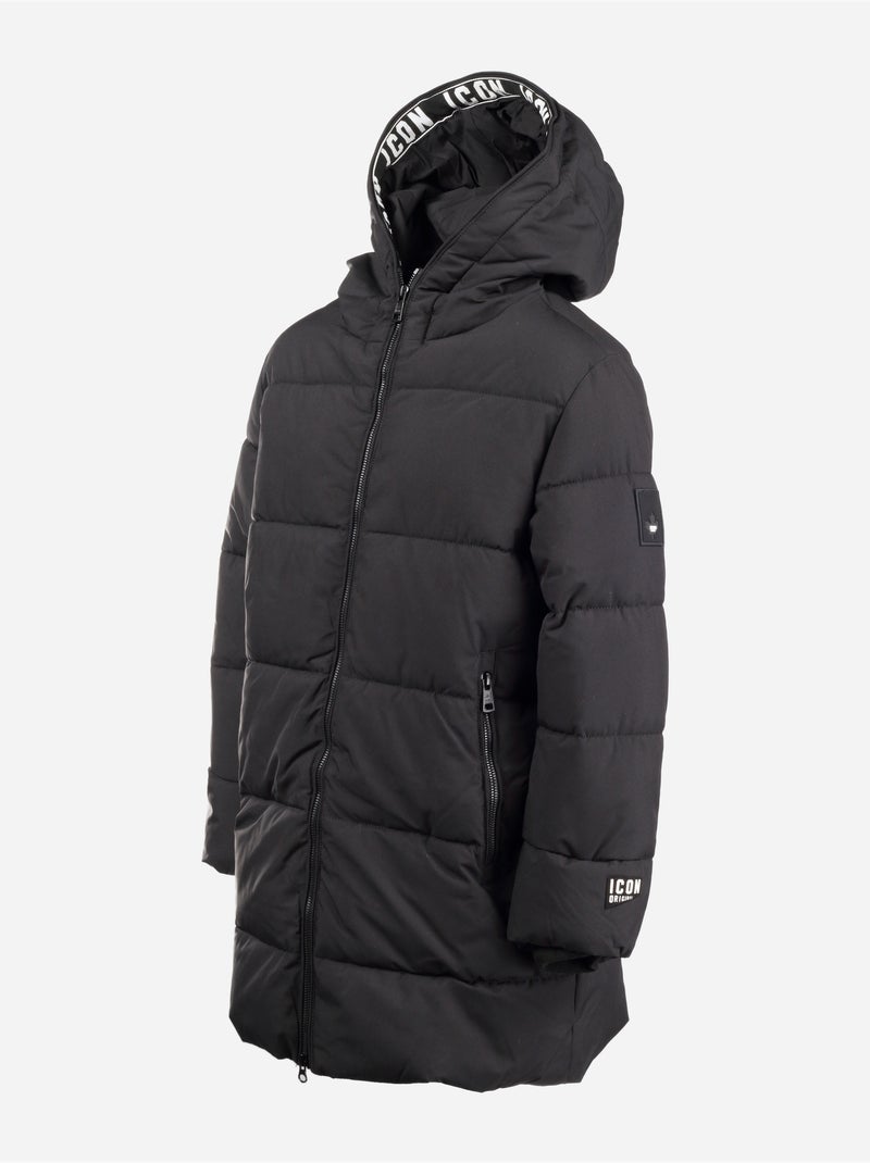 Casaco acolchoado - boom kids Preto - Kiabi