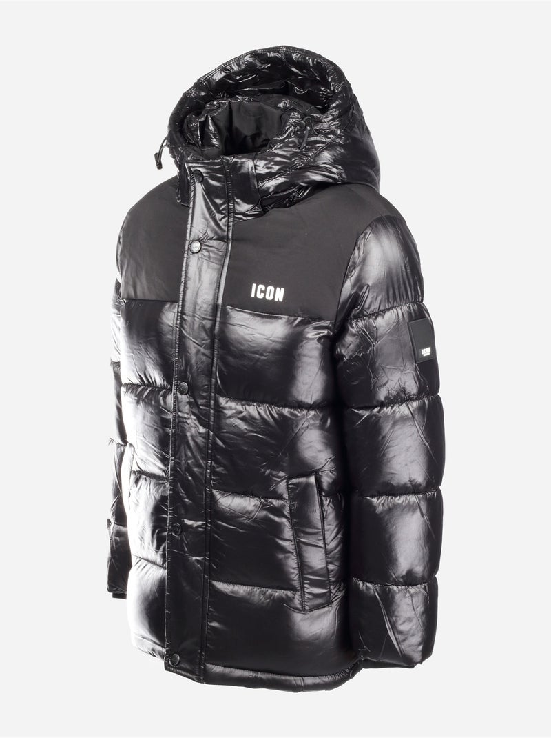 Casaco acolchoado - boom kids Preto - Kiabi