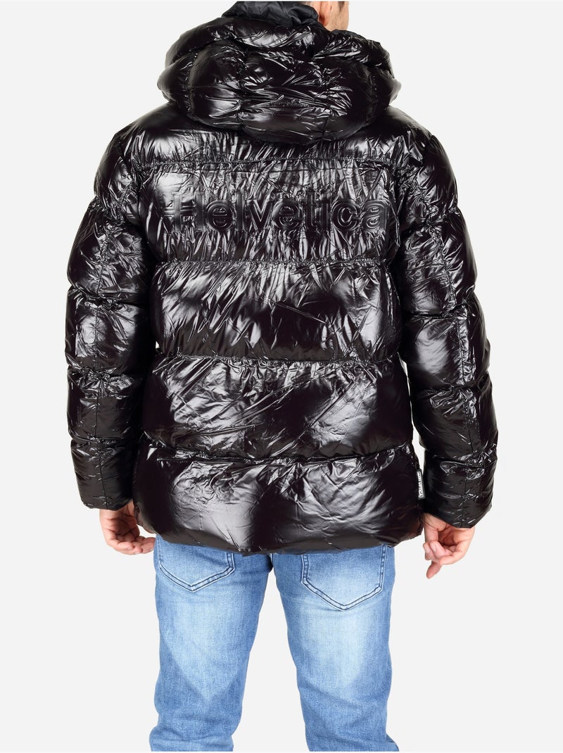 Casaco acolchoado - helvetica Preto - Kiabi
