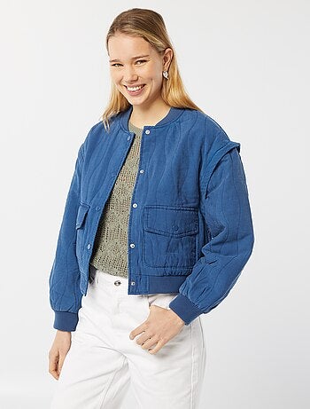 Casaco acolchoado 2 em 1 com mangas amovíveis