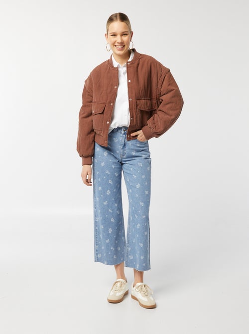 Casaco acolchoado 2 em 1 com mangas amovíveis - Kiabi