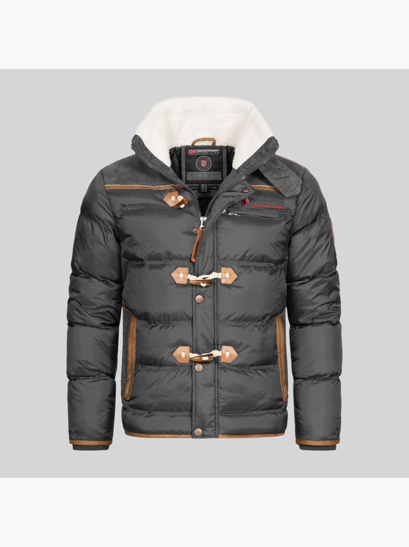 Casaco acolchoado amonai – geographical norway Cinza escuro - Kiabi