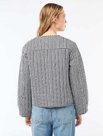 Casaco acolchoado aos quadrados