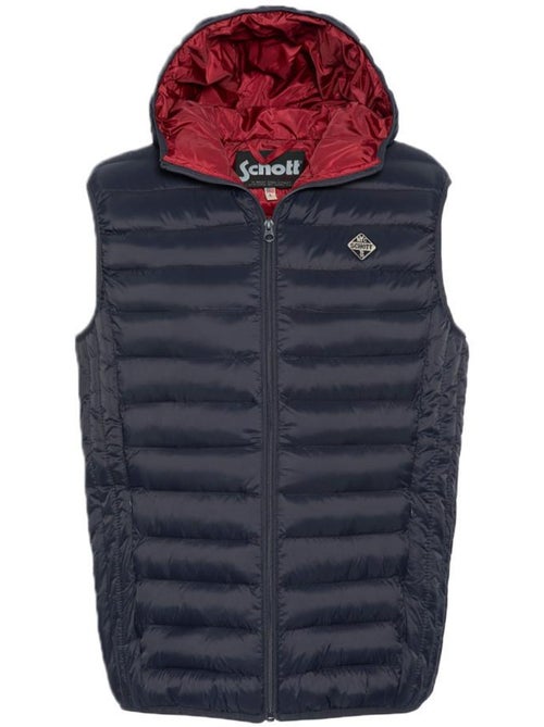 Casaco acolchoado azul marinho schott 022 para homem - Kiabi Casaco acolchoado azul marinho schott 022 para homem - Kiabi