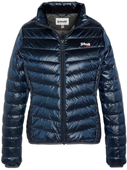 Casaco Acolchoado Azul Marinho Schott BAKERSHW para Mulher - Kiabi Casaco Acolchoado Azul Marinho Schott BAKERSHW para Mulher - Kiabi