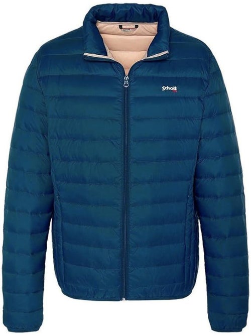 Casaco acolchoado azul schott oaklandrs para homem - Kiabi