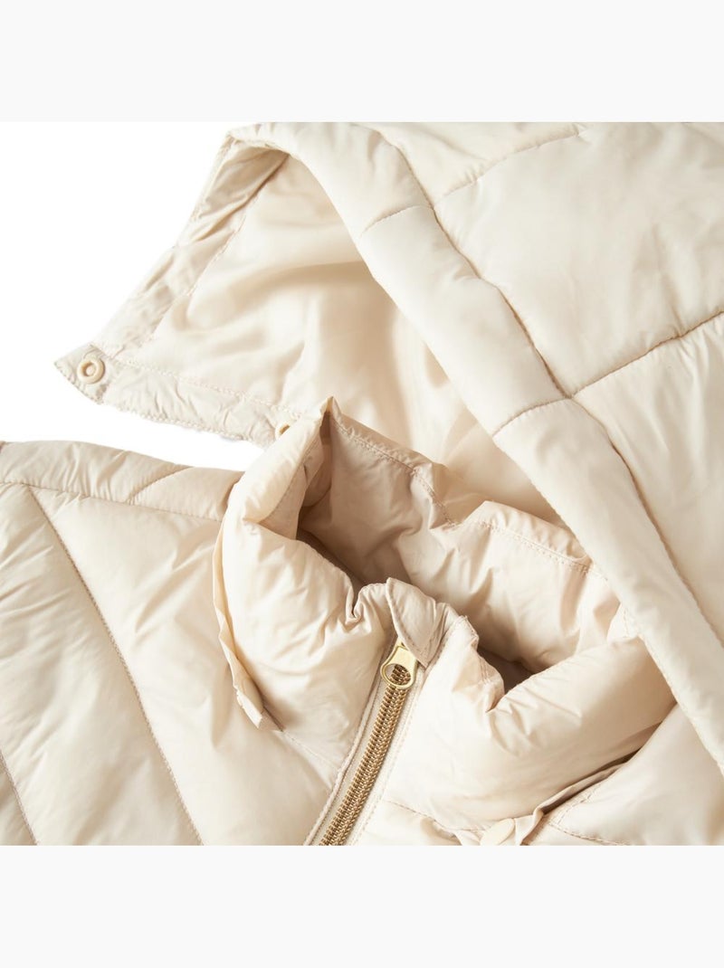 Casaco Acolchoado Bege para Menina Name it Monay 13227825 Bege - Kiabi