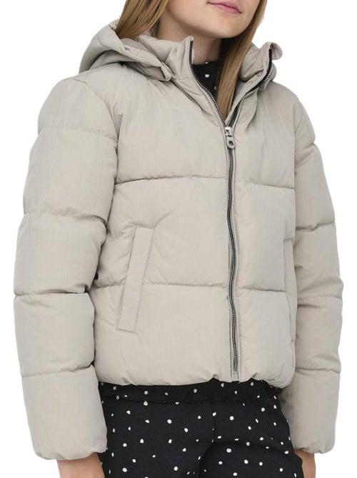 Casaco Acolchoado Bege para Menina Only Dolly - Kiabi Casaco Acolchoado Bege para Menina Only Dolly - Kiabi