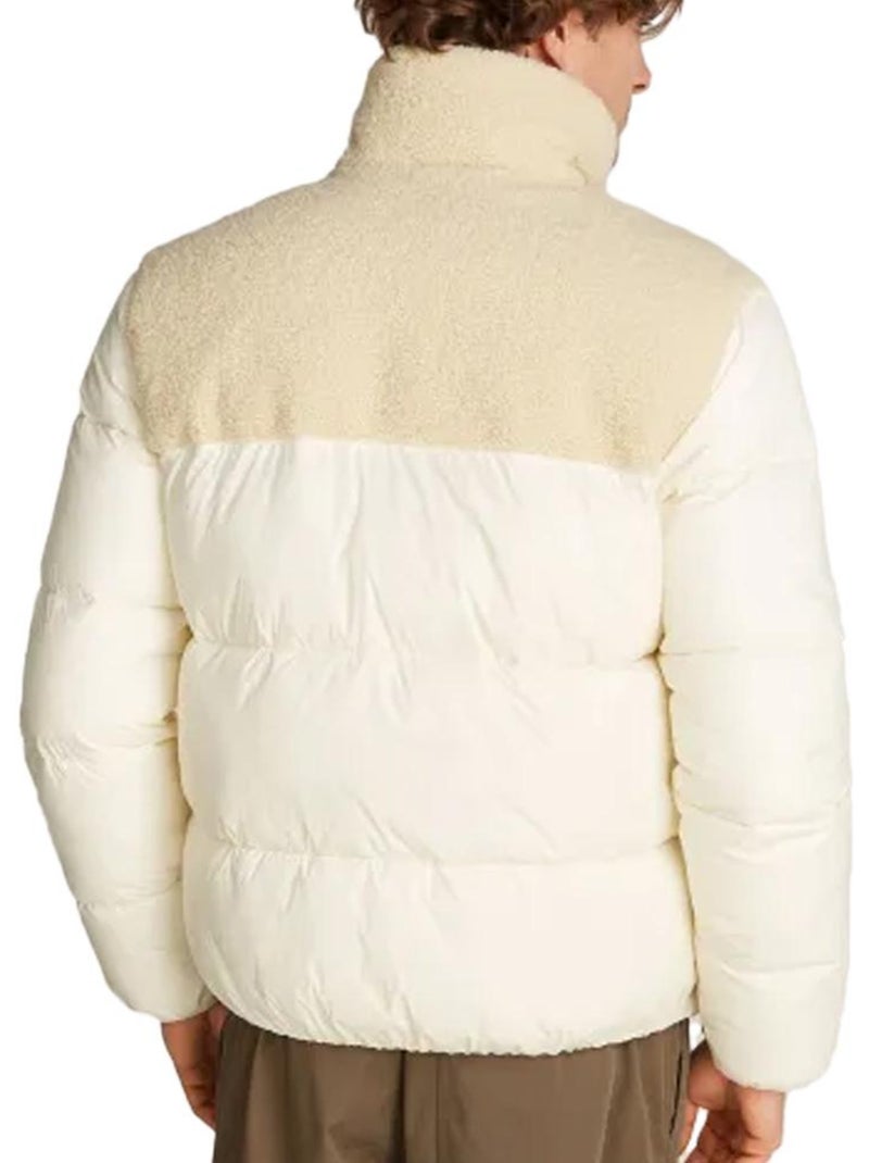 Casaco Acolchoado Branco Calvin Klein Sherpa para Homem Branco - Kiabi