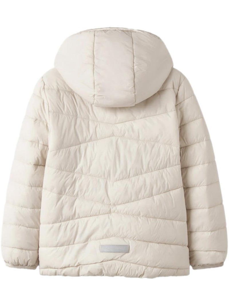 Casaco Acolchoado Branco para Menina Name it Marble Branco - Kiabi