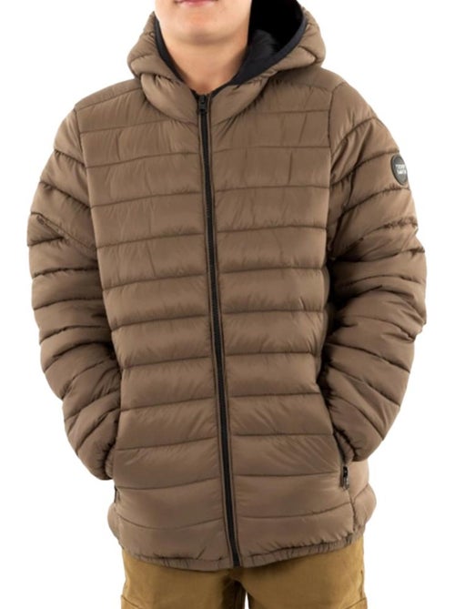 Casaco Acolchoado Castanho Claro para Menino Teddy Smith Blighter - Kiabi Casaco Acolchoado Castanho Claro para Menino Teddy Smith Blighter - Kiabi