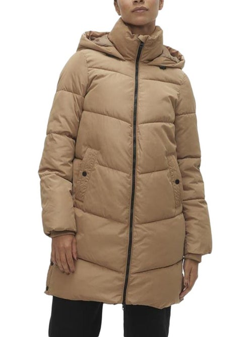 Casaco Acolchoado Castanho Vero Moda Halsey para Mulher - Kiabi Casaco Acolchoado Castanho Vero Moda Halsey para Mulher - Kiabi
