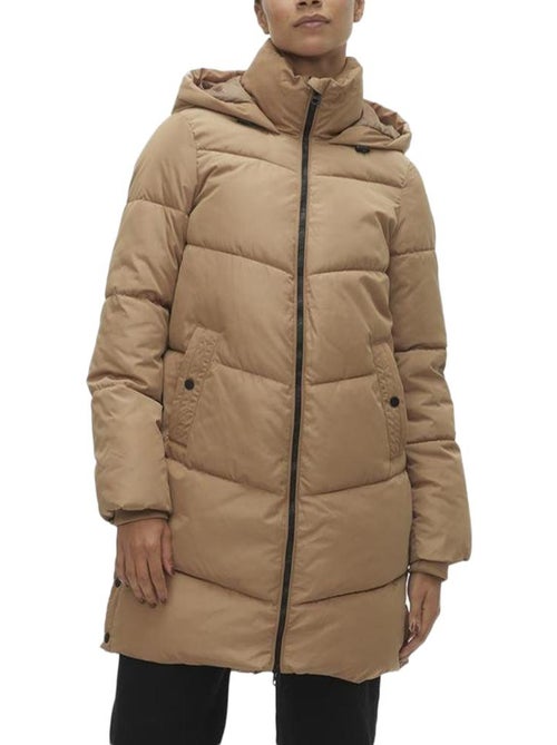 Casaco Acolchoado Castanho Vero Moda Halsey para Mulher - Kiabi Casaco Acolchoado Castanho Vero Moda Halsey para Mulher - Kiabi