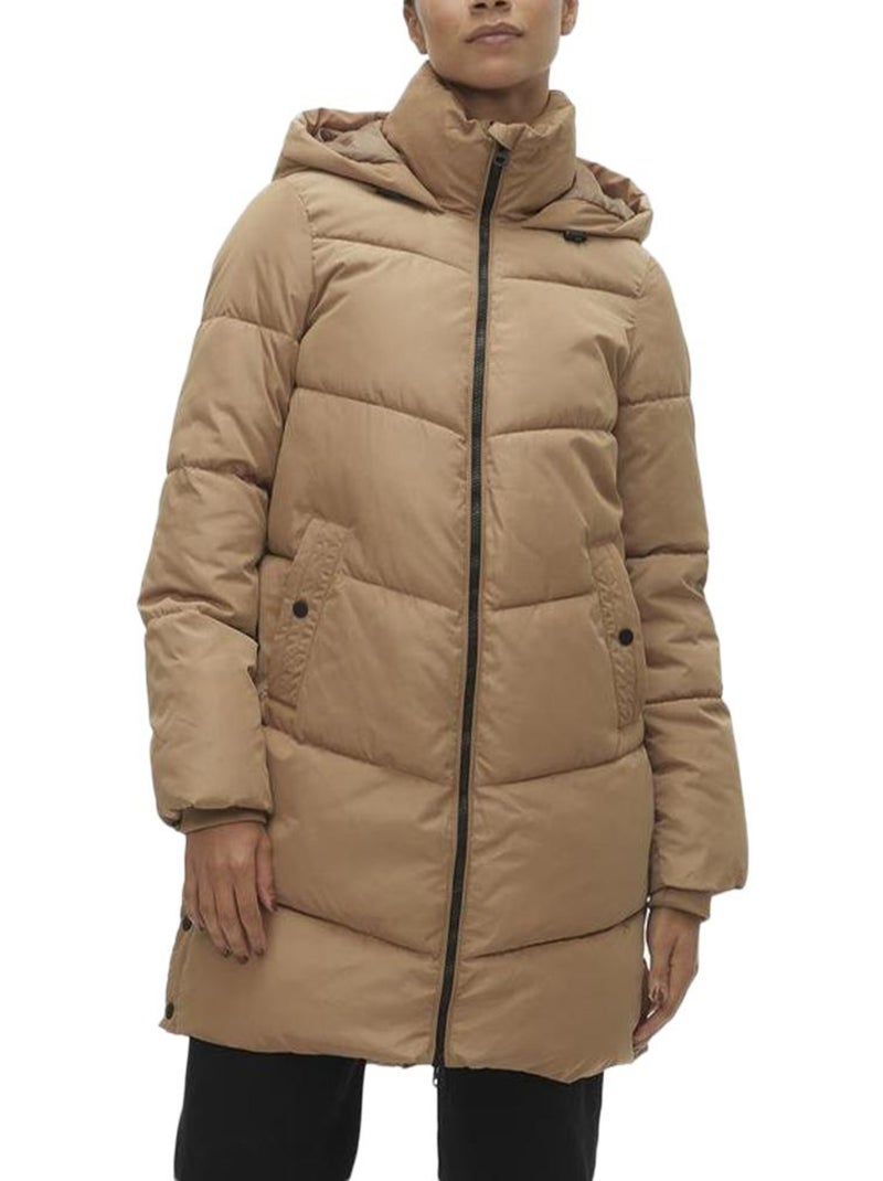 Casaco Acolchoado Castanho Vero Moda Halsey para Mulher Castanho-capuccino - Kiabi