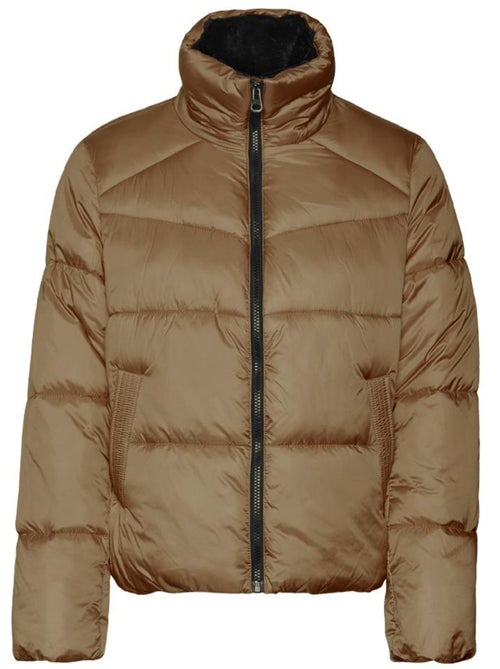 Casaco Acolchoado Castanho Vero Moda Trento para Mulher - Kiabi Casaco Acolchoado Castanho Vero Moda Trento para Mulher - Kiabi