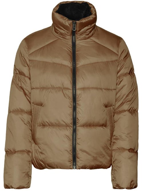 Casaco Acolchoado Castanho Vero Moda Trento para Mulher - Kiabi Casaco Acolchoado Castanho Vero Moda Trento para Mulher - Kiabi