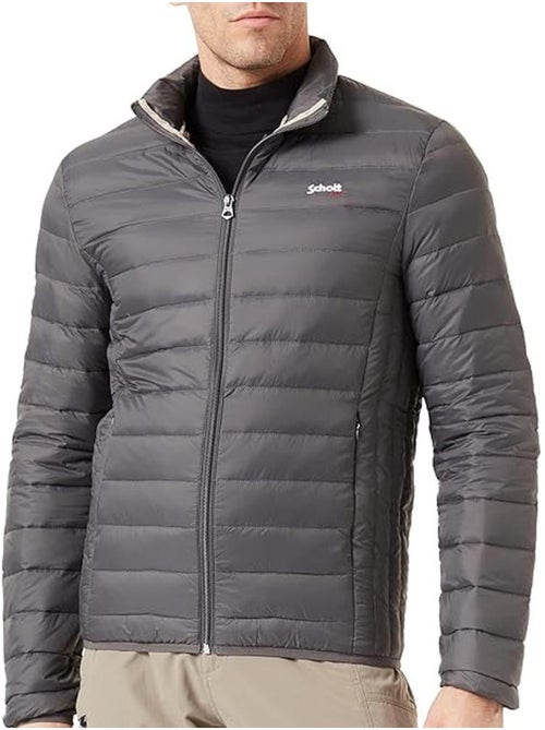 Casaco acolchoado cinzento schott oaklandrs para homem - Kiabi Casaco acolchoado cinzento schott oaklandrs para homem - Kiabi