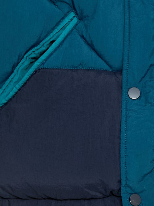Casaco acolchoado color block repelente à água - Kiabi