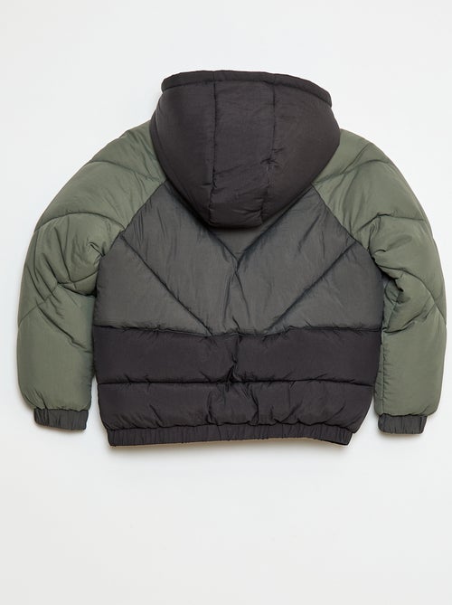 Casaco acolchoado color block repelente à água - Kiabi