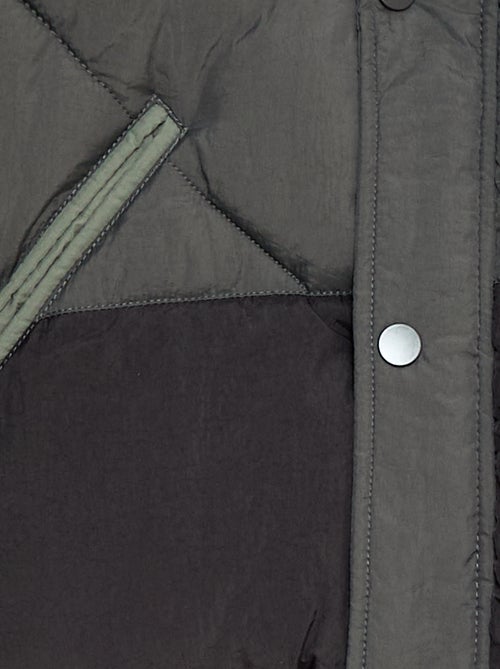 Casaco acolchoado color block repelente à água - Kiabi