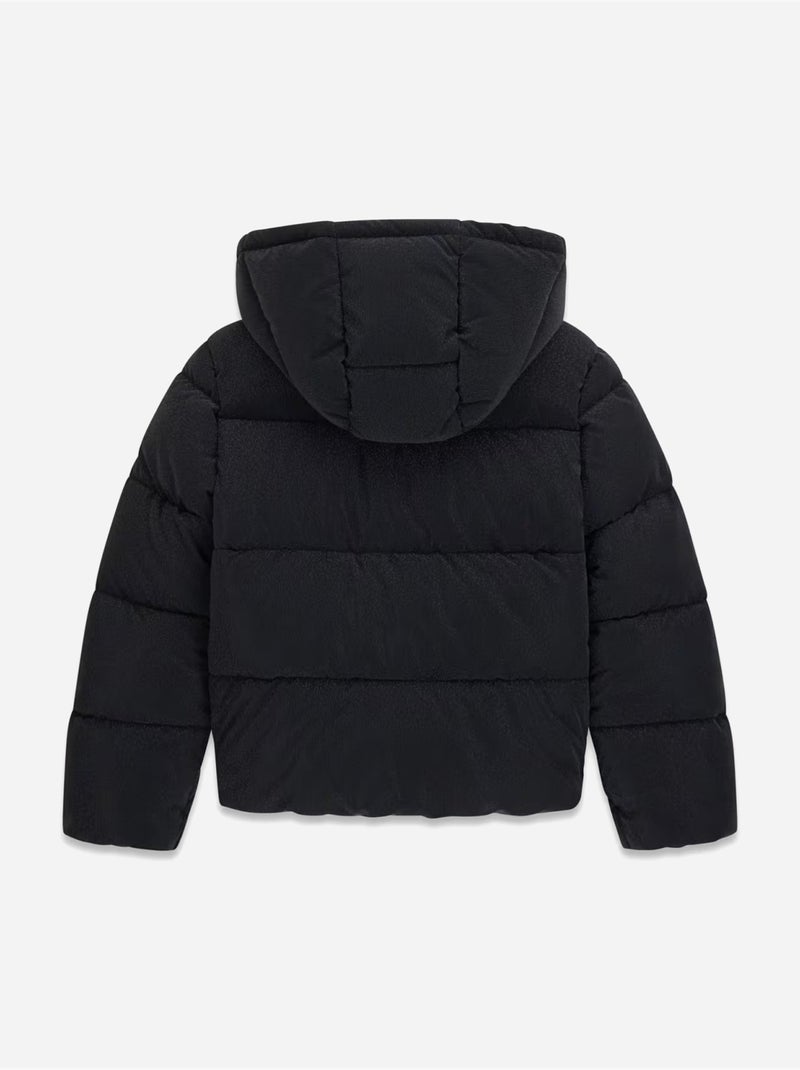 Casaco acolchoado com capuz - guess kids Preto - Kiabi