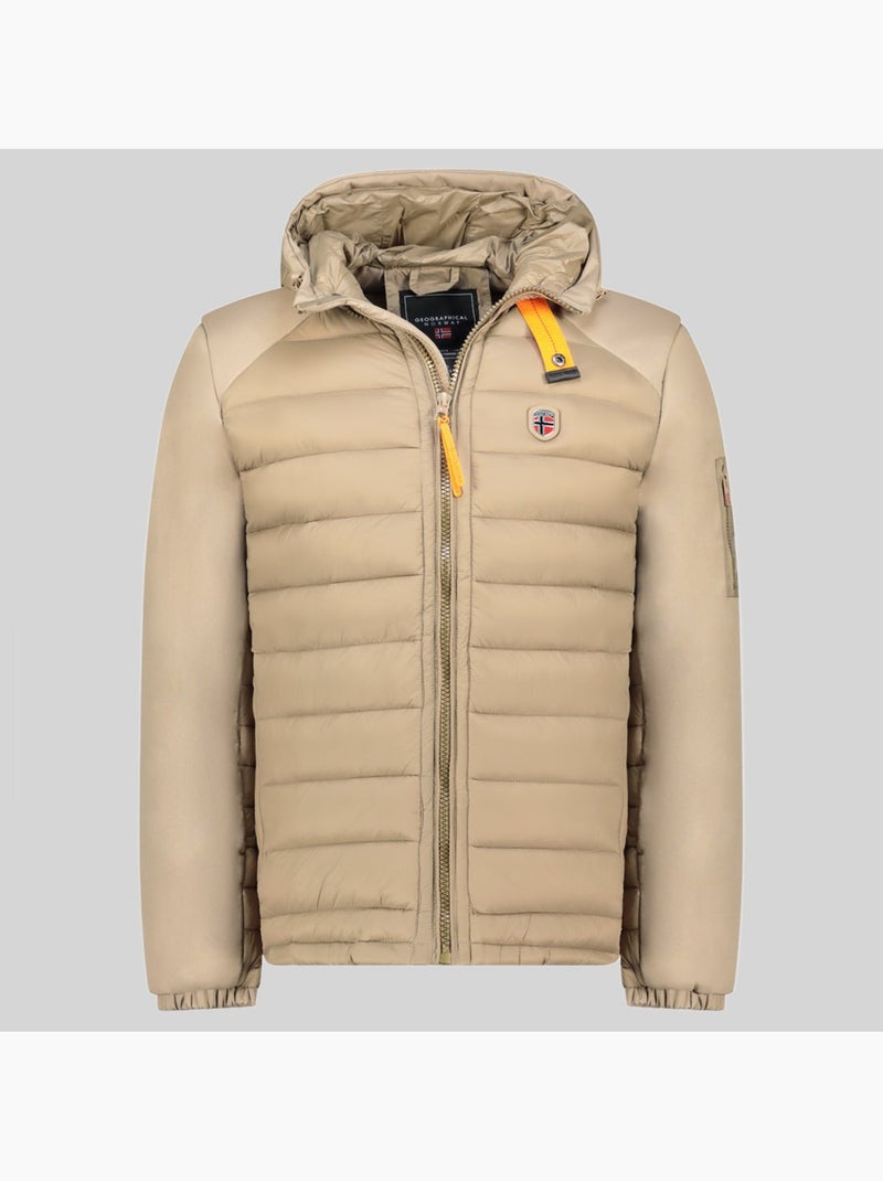 Casaco acolchoado com capuz abator – geographical norway Bege - Kiabi