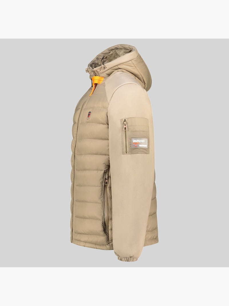 Casaco acolchoado com capuz abator – geographical norway Bege - Kiabi